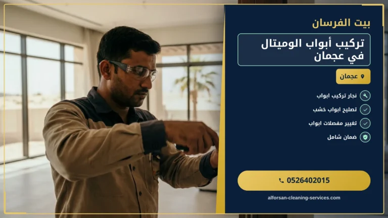 صورة تركيب أبواب الوميتال في عجمان