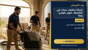 شركة تنظيف سجاد في الشارقة: حلول طوارئ ونظافة فائقة